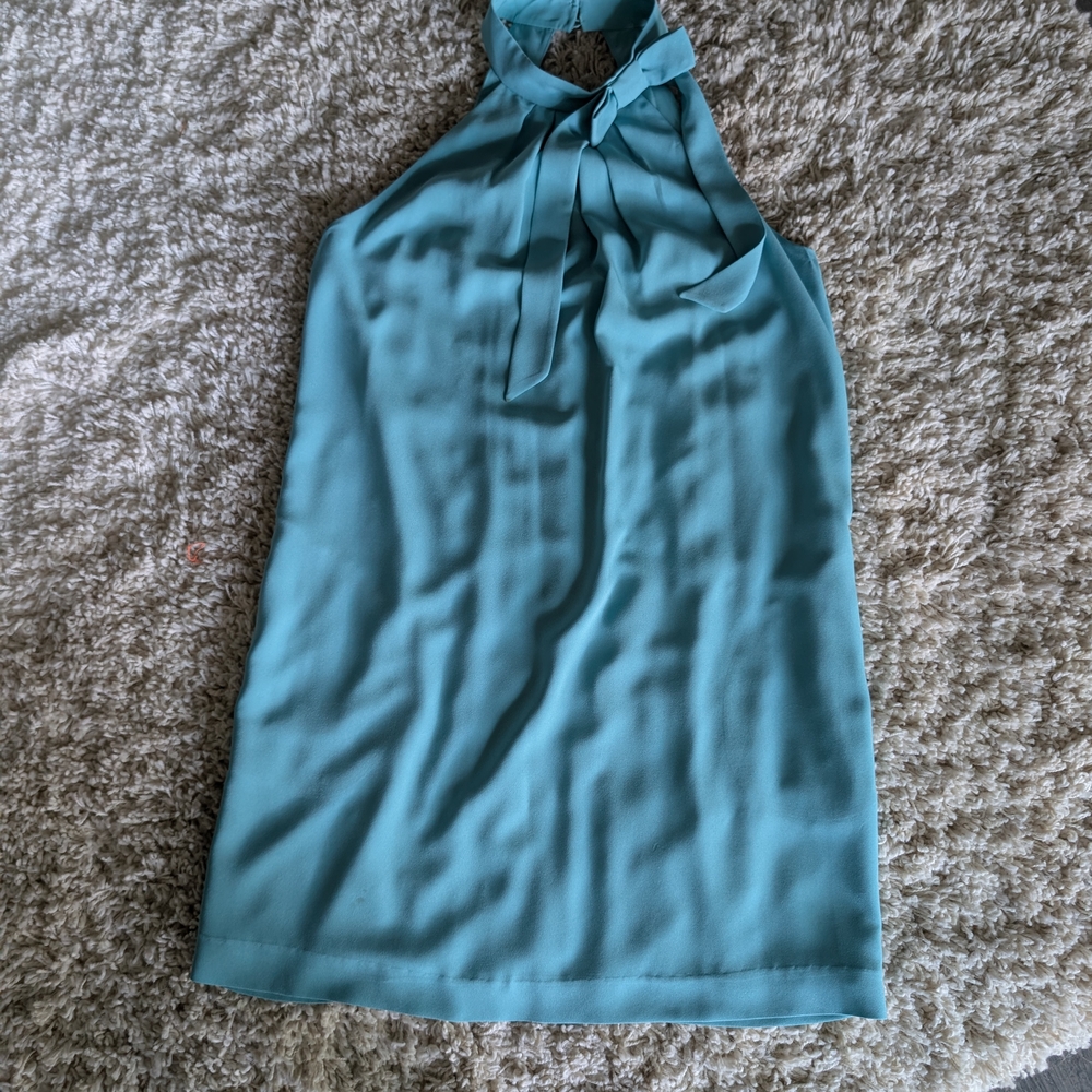 BCBGMaxAzria Sage Green Halter Blouse/Dress